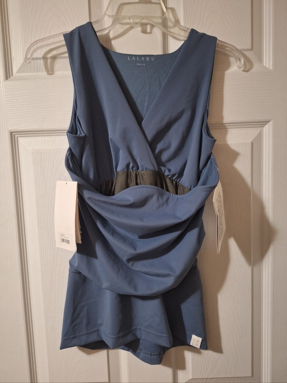 Blue Lalabu Soothe Shirt Cocoon Maternity Tank Top NWT